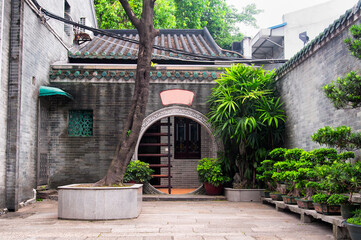 Six Banyan Tree buddhist temple buildings Guangzhou China