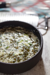 Greek Turkish yogurt sauce, cucumber and herbs