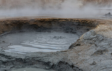 Hverir Geothermal Area (northern Iceland) during summertime
