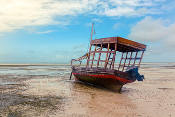 fishing boat on beach