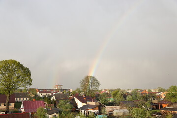 Rainbow over the city