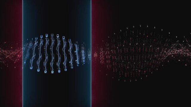 DNA strand / helix / scan data / K&uuml;nstliche Intelligenz KI / loop