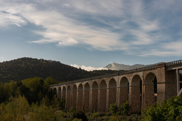 Isernia, Molise, Italy.  Santo Spirito railway bridge. View