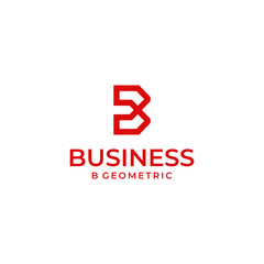 Obraz premium Monogram logo design with a geometric B symbol