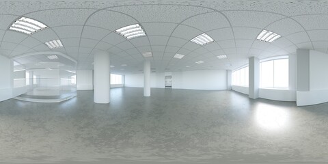 spherical panorama of the interior, 3D illustration