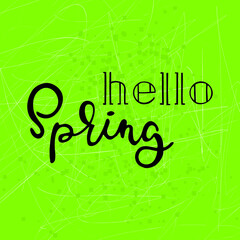 Hello Seasons. Handwritten vector lettering.
