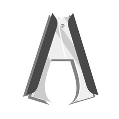 Staple remover vector isolated icon. Stationary equipment supply desktop