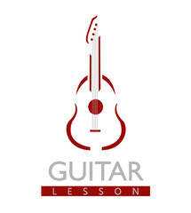 Guitar lesson class logo