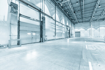 Interior of empty warehouse or garage