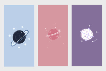 3 color of galaxy theme wallpapers for smartphones