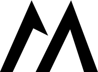 M letter mark logo vector