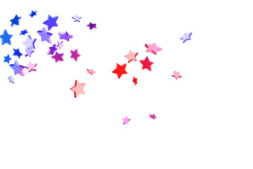 Abstract confetti flying star.