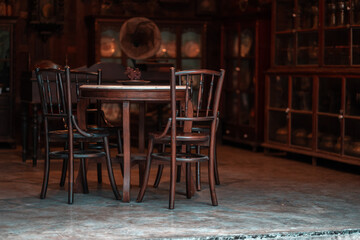 
Vintage chair sets in a cafe