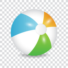 Obraz premium Colorful beach ball, vector illustration.