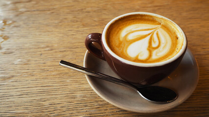 Cup of coffee in the coffee house.