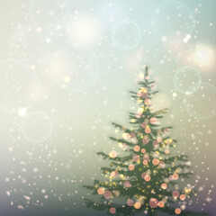 Christmas lights background, vector