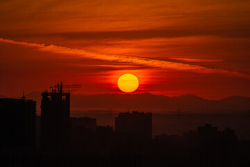 Fototapeta premium Sonnenaufgang in Ajman
