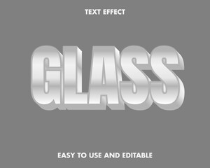 Editable text effect - glass style