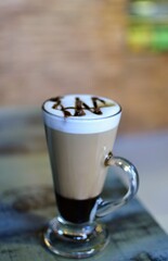 a cup of Mocha chocolate coffee
