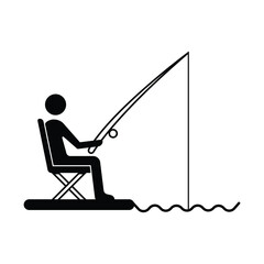 fisherman icon vector