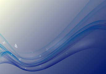 Blue background with wave