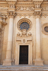 The 17th century baroque Basilica di Santa Croce in the southern Italian city of Lecce
