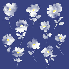 Illustration material of a blurred flower,