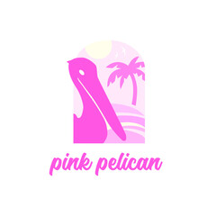 vector illustration of pelican logo