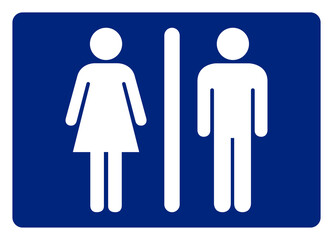 Toilet Male and Female Symbol Sign, Vector Illustration, Isolate On White Background Label. EPS10