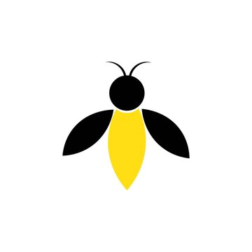 bee illustration icon logo vector design