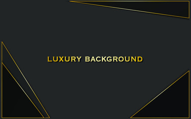 Modern background vector overlap layer on dark space with abstract style for background design. Texture with golden edge element decoration. Luxury Background.