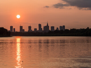 Fototapeta na wymiar Panorama of Warsaw