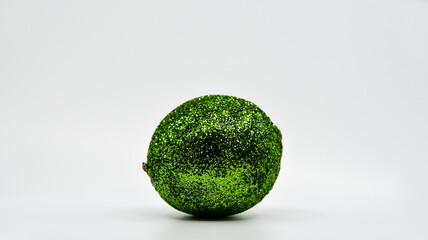 Glitter lime with white background