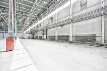 Interior of empty warehouse or garage