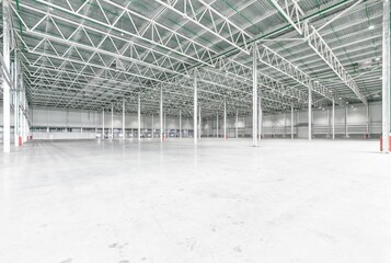 Interior of empty warehouse or garage