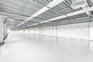Interior of empty warehouse or garage