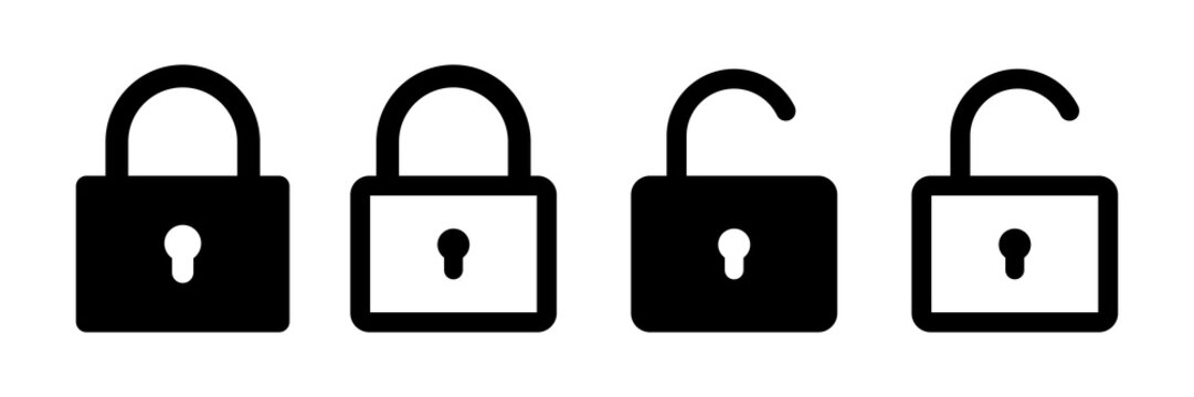 Lock vector icon. Security symbol. Lock web button design. Security system. Vector isolated lock icon.