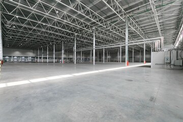Interior of empty warehouse or garage