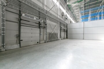 Interior of empty warehouse or garage