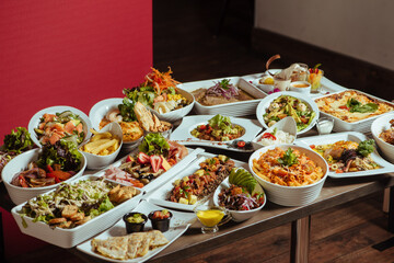 buffet style food