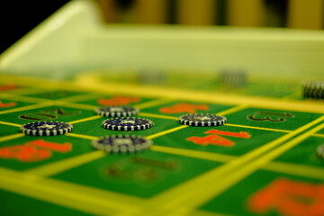 gambling roulette, casino interior, big winnings, luxury roulette table