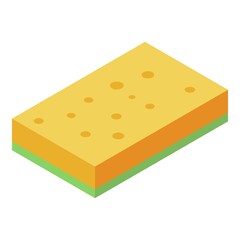 Cleaning sponge icon. Isometric of cleaning sponge vector icon for web design isolated on white background