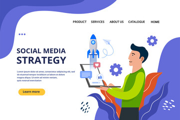 Web page design templates for online shopping, digital marketing, teamwork, business strategy and analytics. Modern vector illustration concepts for website and mobile website development