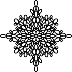 Unusual black and white vector element. Interesting and detailed figure.