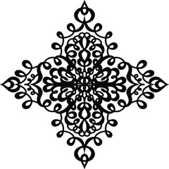 Elegant and detailed vector figure. Black and white illustration.