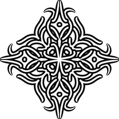 Very detailed and interesting vector figure. Antistress coloring. Unusual decorative element.