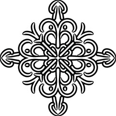 Detailed and unusual vector figure. Antistress coloring element. Decorative figure. 