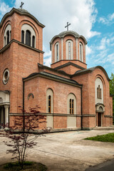 Fototapeta na wymiar Serbian orthodox church in Belgrade. Close up.