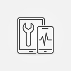 Gadgets Repair vector outline concept minimal icon or logo element
