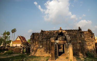 Naklejka premium Nokorbachey temple (Nokor Bachey pagoda), Kampong Cham, Cambodia